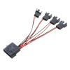 BOXUWFO HONGP Cable Adaptor 4 Pin to Small 4Pin Power Splitter Adapter Extension Cable(for One Fourth) view 1