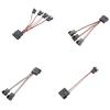 BOXUWFO HONGP Cable Adaptor 4 Pin to Small 4Pin Power Splitter Adapter Extension Cable(for One Fourth) view 2