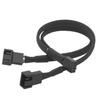 BOXUWFO HONGP PWM 4pin Fan Sleeved Extension Splitter Hub Cables,Motherboard CPU 4 Pin to 3 Way 4Pin Cooler Or 3pin Case Fan Power Spliter(2 Ways) view 4