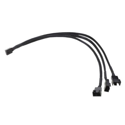 BOXUWFO HONGP 3Pin Fan PWM 1 to 3 Way Power Supply Extension Cable Y Splitter Port Multiplier PC Computer Cooling 22AWG Wire