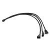 BOXUWFO HONGP 3Pin Fan PWM 1 to 3 Way Power Supply Extension Cable Y Splitter Port Multiplier PC Computer Cooling 22AWG Wire view 1
