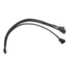 BOXUWFO HONGP 3Pin Fan PWM 1 to 3 Way Power Supply Extension Cable Y Splitter Port Multiplier PC Computer Cooling 22AWG Wire view 2