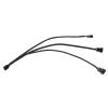 BOXUWFO HONGP 3Pin Fan PWM 1 to 3 Way Power Supply Extension Cable Y Splitter Port Multiplier PC Computer Cooling 22AWG Wire view 3
