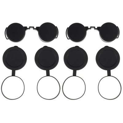 Homoyoyo 6Pcs Optics Binocular Caps Rubber Objective Binocular Lens Covers Rubber Eyepiece Cover Replacement Objective Lens Caps Set Black for Monoculars and Telescopes - Accessories 4.72X2.36X0.39In