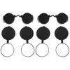 Homoyoyo 6Pcs Optics Binocular Caps Rubber Objective Binocular Lens Covers Rubber Eyepiece Cover Replacement Objective Lens Caps Set Black for Monoculars and Telescopes - Accessories 4.72X2.36X0.39In view 1