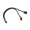 BOXUWFO HONGP 1 to 2 Way Braided Cable Y Splitter 3/4 Pin PWM Male Connector Fan Computer PC Fan Extension Adapter Cable view 2