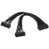 BOXUWFO HONGP 24Pin 1 to 2 Port Power Supply Extension Cable PSU Male to Female Splitter 24PIN Extension Cable view 2