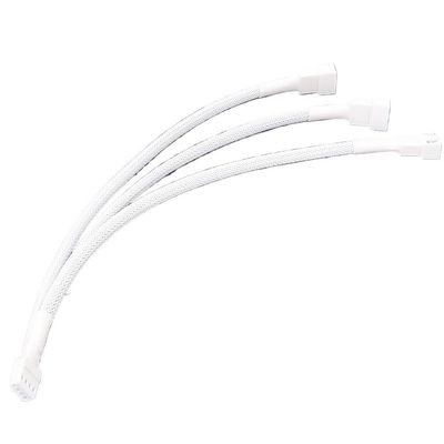 BOXUWFO HONGP CPU 4 pin PWM Fan CPU Power Splitter Extension Cable 1 to 2 3 Ways Nylon Sleeved Extender Cables for Motherboard 25CM(1-3 Ways)