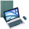 Keyboard Case for Samsung Galaxy Tab S9(11") SM-X710/X716B Tablet Detachable Keyboard, Fully Wrapped Leather Case with Built-in Pen Holder (Green,Normal and Mouse) view 1