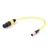 ROBAUN Mini Female to Male Cable,3 Pin Mini Patch Cable Adapter for 4K Camera Video Assist 4K Sharp 8K(F to M-YE,8m) view 1