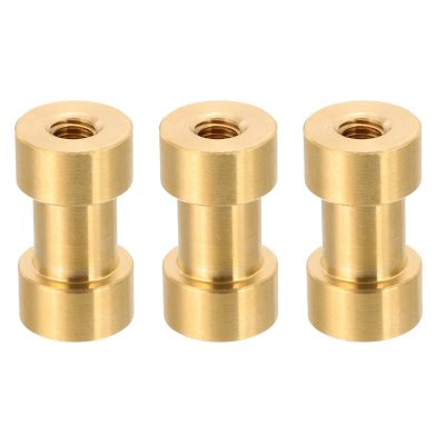 PATIKIL Camera Spigot Screws Converter 1/4" to 3/8" Female to Female, 3 Pack Tripod Screw Adapter Spigot Stud for Light Stand Hot Shoe Cold Shoe Adapter Ball Head Flash, Yellow