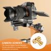 PATIKIL Camera Spigot Screws Converter 1/4" to 3/8" Female to Female, 3 Pack Tripod Screw Adapter Spigot Stud for Light Stand Hot Shoe Cold Shoe Adapter Ball Head Flash, Yellow view 4