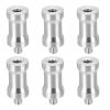 PATIKIL Camera Spigot Screws Converter 1/4" Female to M6 Male, 6 Pack Tripod Screw Adapter Spigot Stud for Light Stand Hot Shoe Cold Shoe Adapter Ball Head Flash, Silver view 1