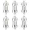 PATIKIL Camera Spigot Screws Converter 1/4" to M6 Male to Male, 6 Pack Tripod Screw Adapter Spigot Stud for Light Stand Hot Shoe Cold Shoe Adapter Ball Head Flash, Silver view 1