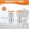 PATIKIL Camera Spigot Screw Converter M8 Female to 1/4" Male, 3 Pack Tripod Screw Adapter Spigot Stud for Light Stand Hot Shoe Cold Shoe Adapter Ball Head Flash, Silver view 2