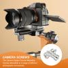 PATIKIL Camera Spigot Screw Converter M8 Female to 1/4" Male, 3 Pack Tripod Screw Adapter Spigot Stud for Light Stand Hot Shoe Cold Shoe Adapter Ball Head Flash, Silver view 4