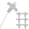 uxcell 24Pcs Charger Cable Protector, Silicone Flexible Cute Wing Cable Saver, Wire Cord Organizer Wrap Accessories for Cell Phone Headphone Earphone USB with Charging Cable Ends, Gray view 1