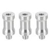 PATIKIL Camera Spigot Screws Converter 1/4" Female to M8 Male, 3 Pack Tripod Screw Adapter Spigot Stud for Light Stand Hot Shoe Cold Shoe Adapter Ball Head Flash, Silver view 1