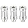 PATIKIL Camera Spigot Screws Converter 1/4" to 3/8" Female to Male, 3 Pack Tripod Screw Adapter Spigot Stud for Light Stand Hot Shoe Cold Shoe Adapter Ball Head Flash, Silver view 1