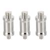 PATIKIL Camera Spigot Screws Converter 3/8" to 1/4" Male to Male, 3 Pack Tripod Screw Adapter Spigot Stud for Light Stand Hot Shoe Cold Shoe Adapter Ball Head Flash, Black view 1