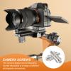 PATIKIL Camera Spigot Screws Converter 3/8" to 1/4" Male to Male, 3 Pack Tripod Screw Adapter Spigot Stud for Light Stand Hot Shoe Cold Shoe Adapter Ball Head Flash, Black view 4