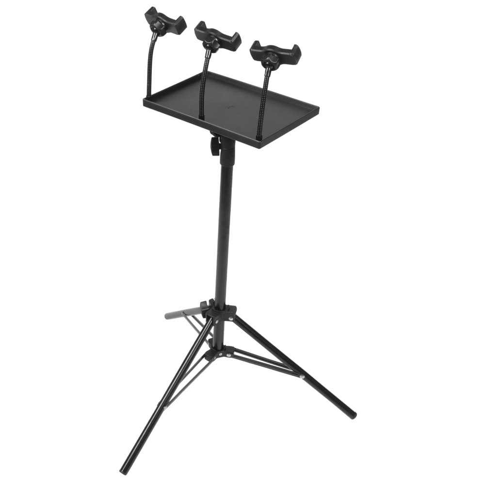 NULYLU Stable Laptop Projector Stand Adjustable Height Tripod Live Broadcast Bracket Phone Holder for Outdoor Use
