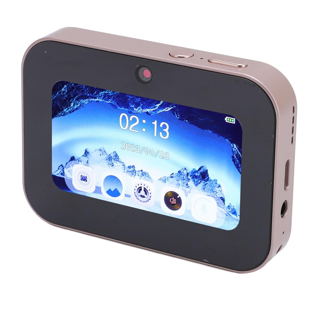 4K Digital Camera, 64MP 3 Inch HD Touchscreen Kids MP3 Player Vlog Camera Supports OTG Connection Portable Compact Travel CCD Camera for Photography Video Music