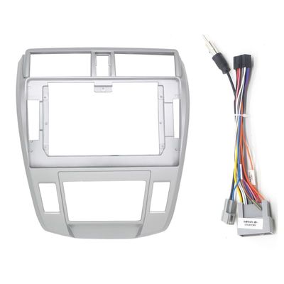 AYYDXRK 9/10 Inch Car Radio Fascia Compatible with City 2008-2014 Auto Stereo Install Dash Refit Panel Frame Kit Bezel Trim Install Mount Kit(Auto AC and Cable,10.1 inch)
