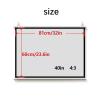 50in HD Projector Screen Manual Pull Down Projection Screen, 30in 40in 4K 16:9 Home Theater Movie Screens for Indoor Outdoor(40 Inch (4:3)) view 2