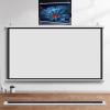 50in HD Projector Screen Manual Pull Down Projection Screen, 30in 40in 4K 16:9 Home Theater Movie Screens for Indoor Outdoor(40 Inch (16:9)) view 1