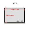 50in HD Projector Screen Manual Pull Down Projection Screen, 30in 40in 4K 16:9 Home Theater Movie Screens for Indoor Outdoor(40 Inch (16:9)) view 2