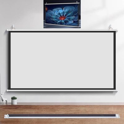 50in HD Projector Screen Manual Pull Down Projection Screen, 30in 40in 4K 16:9 Home Theater Movie Screens for Indoor Outdoor(30 Inch (4:3))