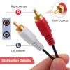 2RCA to 2RCA Cable, 2 RCA Male to 2 RCA Male Stereo Audio Cable, RCA Audio Cable for Car Audio Video Cord, Hi-Fi Systems, Amplifiers, Speakers, Home Theater, HDTV, Gaming Consoles, 4.6ft view 4