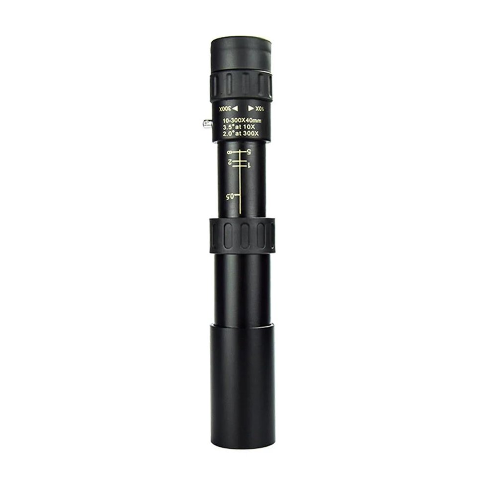 10-300XZoomHDPortableStrongBinocularsLongRangeProfessionalSpyglassMonocularTelescopeLowNightVisionForHunting(Set-Black)(10300x)