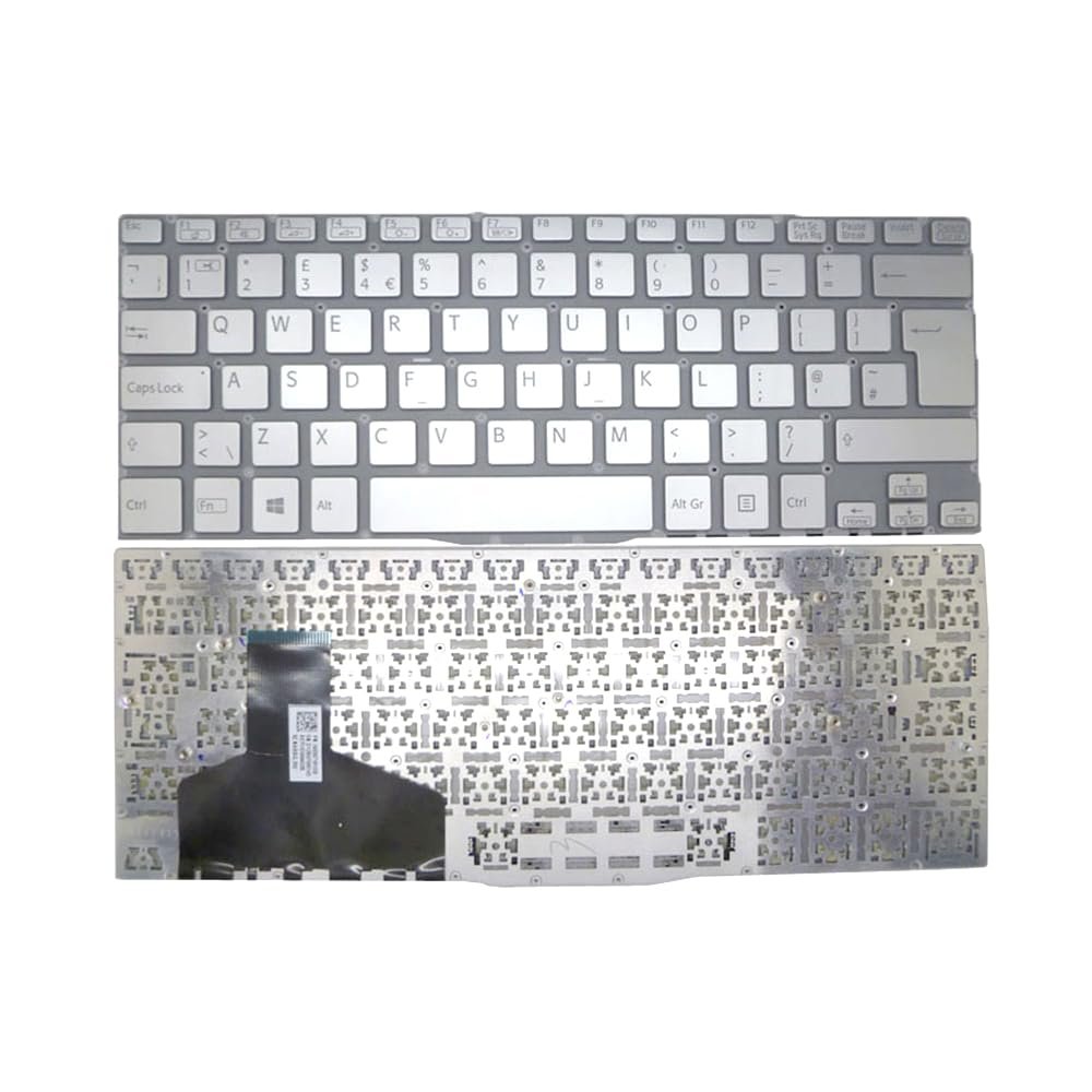 United Kingdom UK Laptop Keyboard for Sony SVF13N 9Z.NABBQ.30U 149267181GB AEFI1E000403B Silver Without Frame