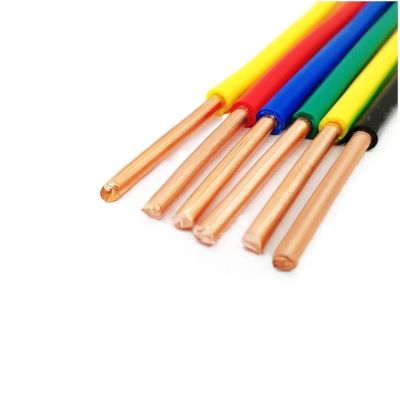Multi-Conductor Cable Outdoor Landscape Wire, Electrical PVC Single Core Hard Cables 1mm to 6mm Square Electric Cable 10AWG 12AWG 14AWG Solid Copper Wire(Yellow in Green,10meter 14 AWG)