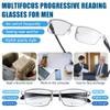 GHDBFMB Multifocus Photochromic Progressive Reading Glasses Men Blue Light Blocking Zero Top Multifocus Transition Tr90 Readers 2.0 view 3