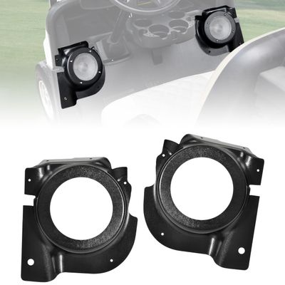 POKIAUTO Speaker Enclosures Pods for E-Z-Go RXV 2008+, Front Under Dash Kick Loudspeaker Mount Brackets Holders for EZGo RXV Accessories(2PCS, Support 6.5" Speakers)