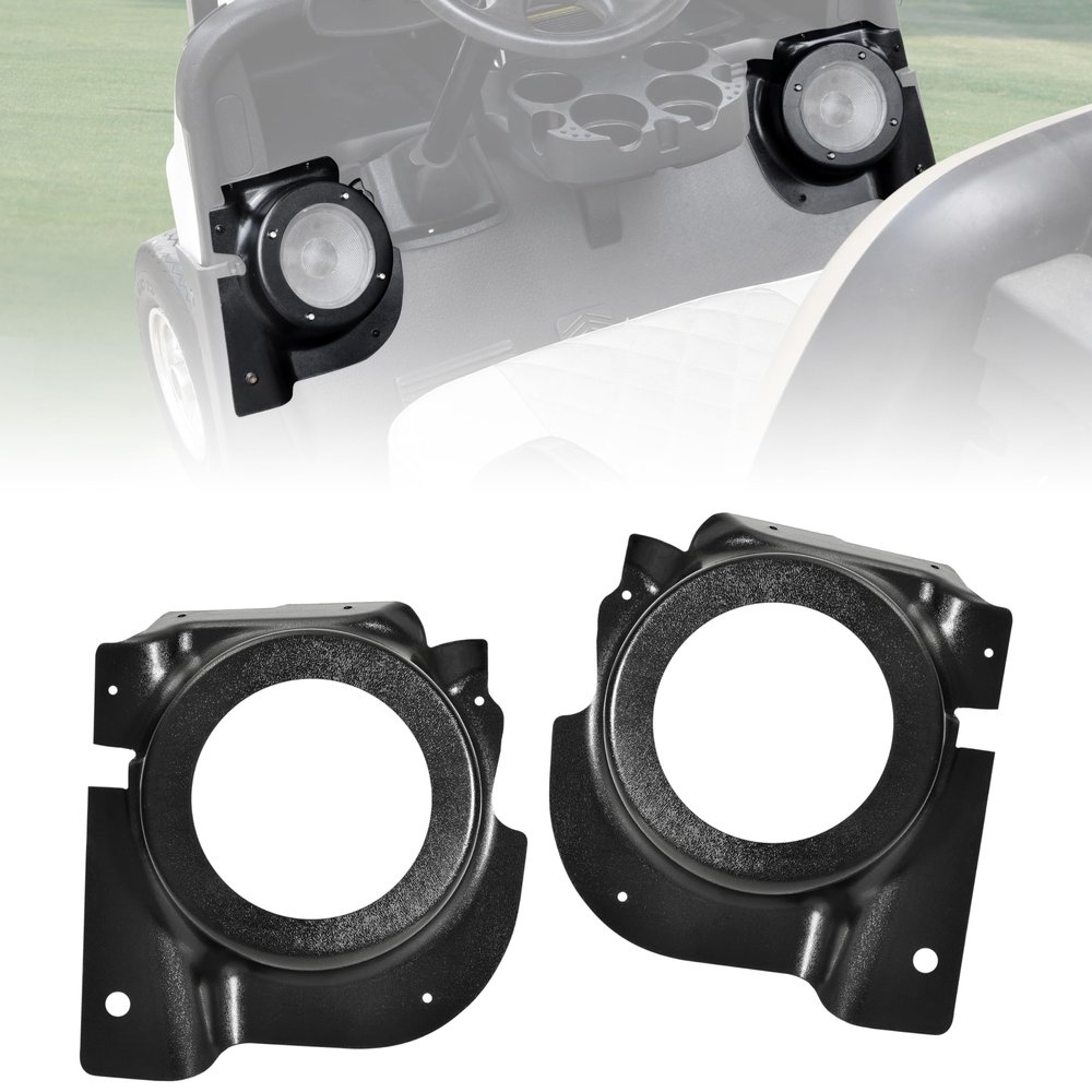 POKIAUTO Speaker Enclosures Pods for E-Z-Go RXV 2008+, Front Under Dash Kick Loudspeaker Mount Brackets Holders for EZGo RXV Accessories(2PCS, Support 6.5" Speakers)