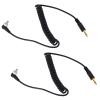 2pcs Universal 3.5mm to Male Flash PC Sync Cable Coiled Cord with Screw Lock for Digital Cameras view 3
