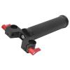 15mm Aluminium Alloy DSLR Camera Basic Handle, Single Shoulder Rail Connector with Hole Clamp, Anti Skid Rubber Pad, CNC Integral, Universal Fit for 15mm Rails view 3