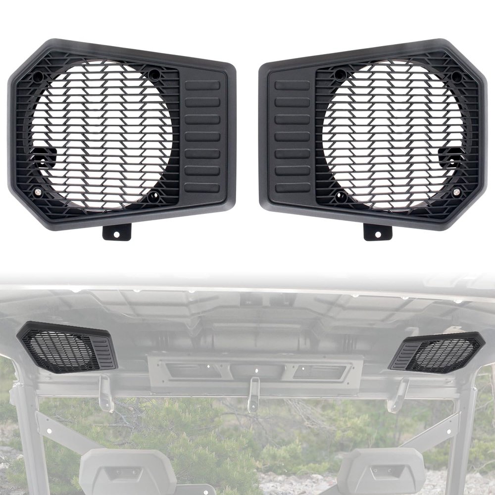 CPOWACE Pair Rear Roof Speakers Pods Compatible with Polaris Ranger XP/Crew 1000/Crew 2020-2025 Speaker Holders Accessories,for 6.5" Speakers Replace 5454646
