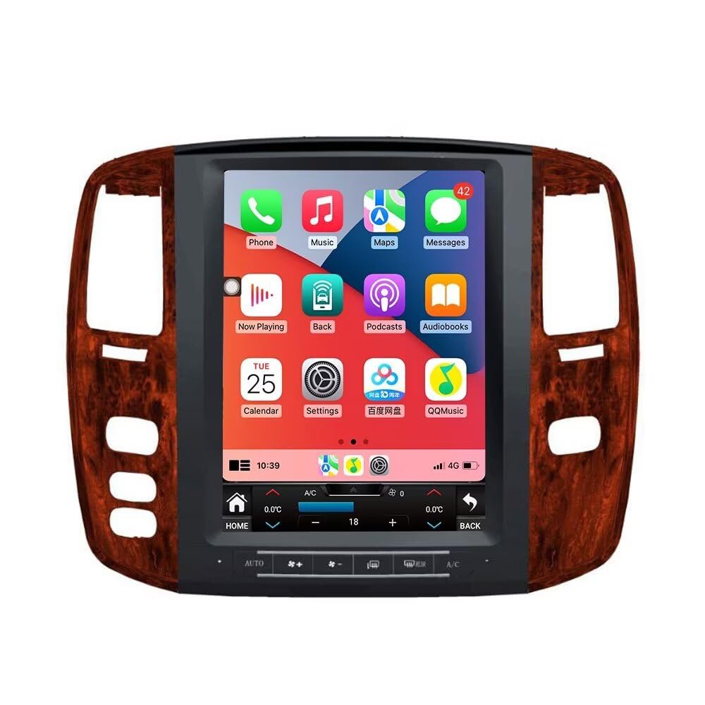 Car Radio Stereo for Lexus LX470 2002-2007 Replacement Head Unit 12.1 Inches Android 14 Touch Screen Carplay Android Auto Tesla Style GPS Navigation Multimedia Play 128GB