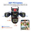 TWSYOXPR 20MP WiFi Network Camera 10K Outdoor 10X Zoom Four Screen Four Lens PTZ Automatic Tracking Waterproof Security Cam CCTV(AU Plug_1/2.5'') view 3