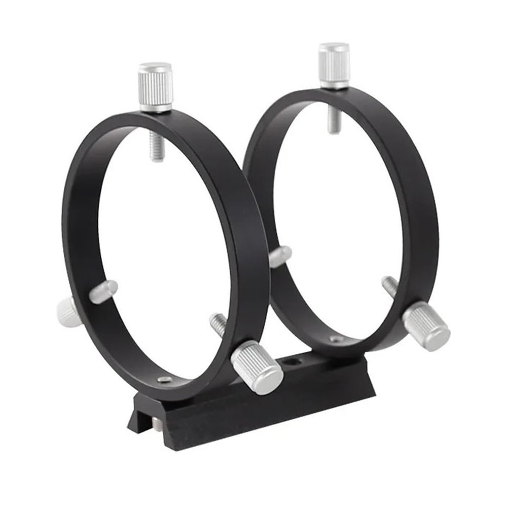 42/50/60/68/80/90/102mm Three-Point Guide Scope Ring Astronomical(Black 80mm)
