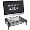 GGGUOJINN Monitor Stand Mesh Metal Printer Stand with Drawers and Side Compartment Pockets Can Hold Computers Laptops Pens view 4