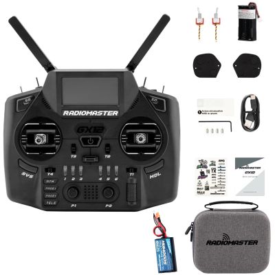HTLNUZD Radiomaster GX12 3D Digital CNC Hall Gimbal Dual-Band Antenna Gemini XROSSBAND ExpressLRS Radio Controller ELRS Model 2