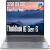 Lenovo ThinkBook 16 Gen 6 Business Laptop (16" FHD+ Touchscreen, Intel Core i5-13420H (> i7-1255U), 32GB DDR5 RAM, 1TB SSD), Thunderbolt 4, Webcam, Ethernet, Wi-Fi 6, Win 11 Pro w/ Copilot, Grey view 1