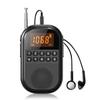 Pocket AM FM Radio:1100mAh Rechargeable Radio Supports Bluetooth, Mini FM AM Receiver with Large Speaker, Stereo Earphone, Sleep Timer, Easy to use for Jogging, Walking Black view 1