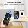 Pocket AM FM Radio:1100mAh Rechargeable Radio Supports Bluetooth, Mini FM AM Receiver with Large Speaker, Stereo Earphone, Sleep Timer, Easy to use for Jogging, Walking Black view 4